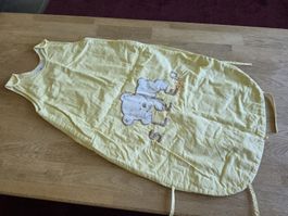 Babyschlafsack 90 cm gelb mit Bärenmotiv