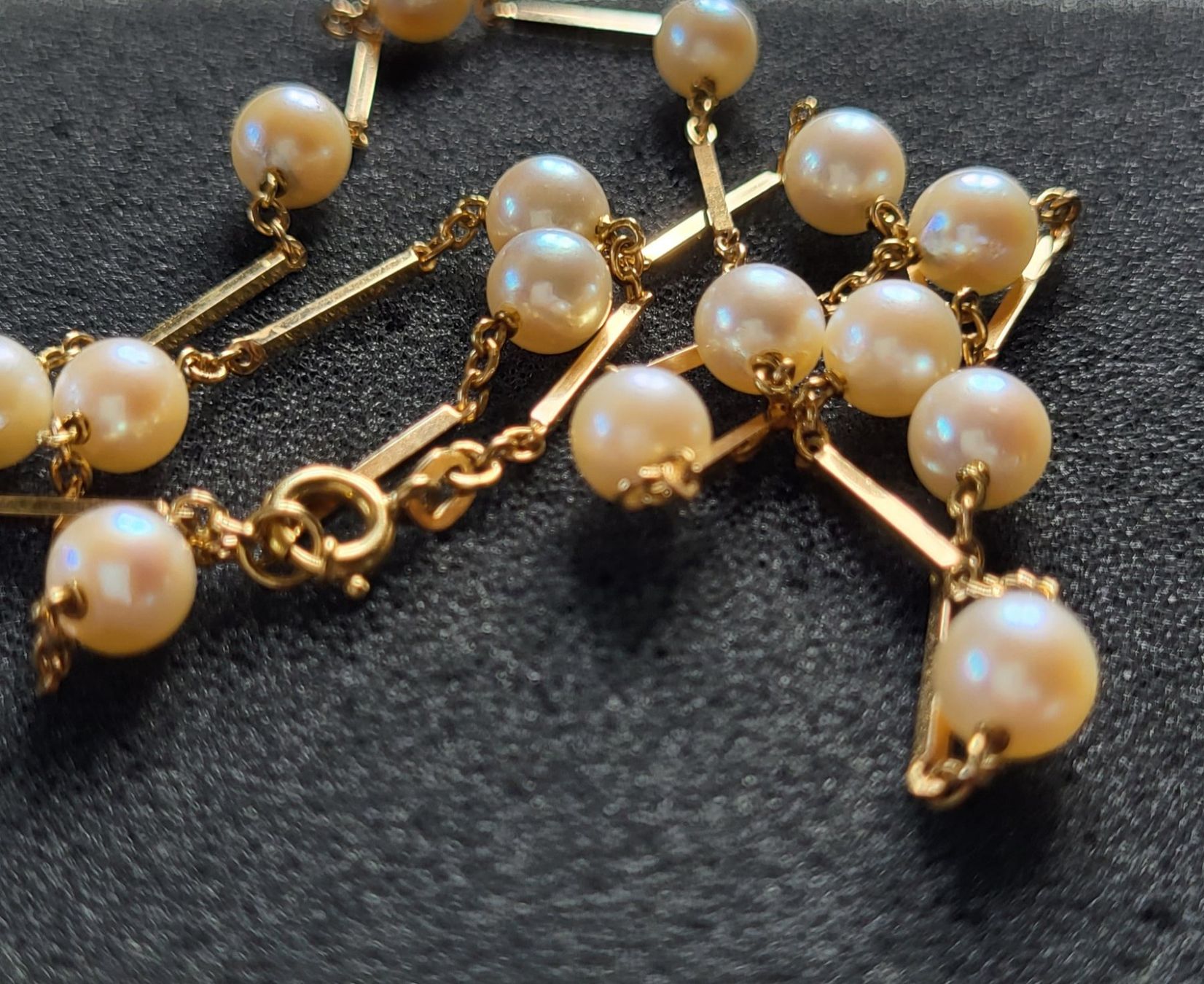 Catenine: Gold 750 Kette Mit Perlen 18 Karat – Usato da Wald ZH venduto da Dasilver 3
