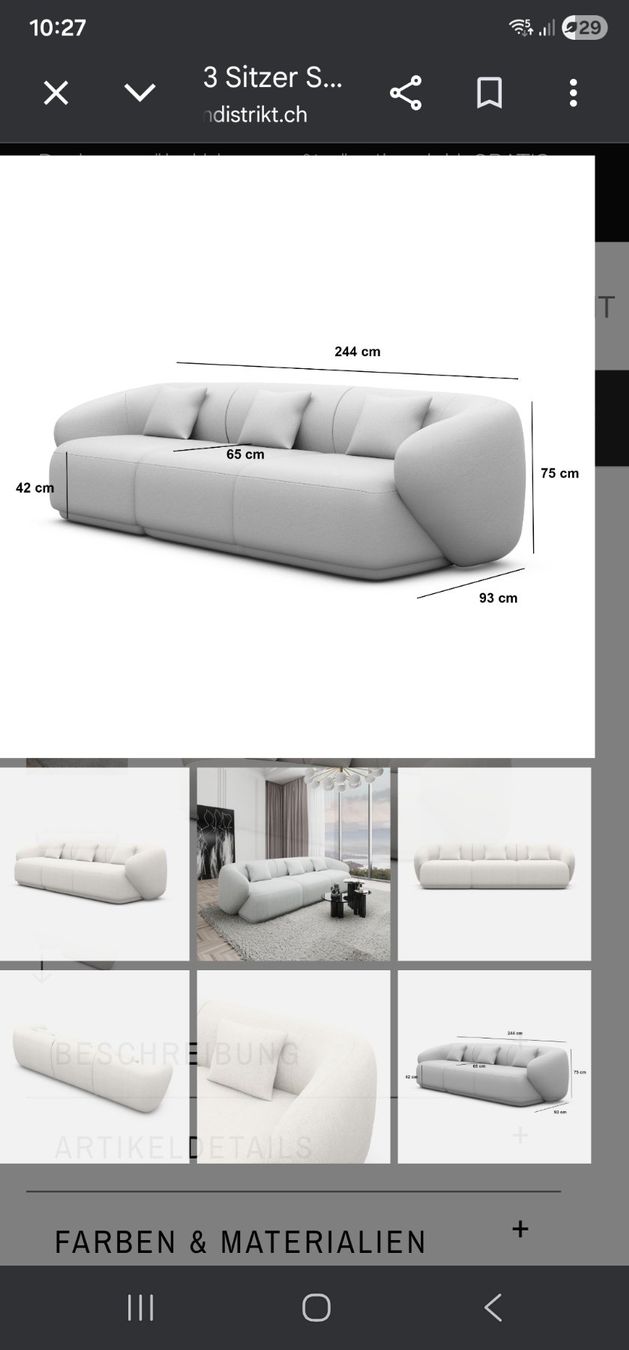 Divani: 3+2 Sitzer Platz Sofa – Usato da Thun venduto da kik03 6