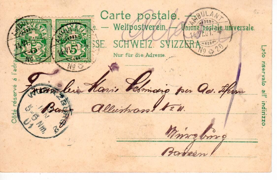 Cartoline postali: Gruss aus Altdorf 1901 – Usato da Wolhusen venduto da Curver9 1