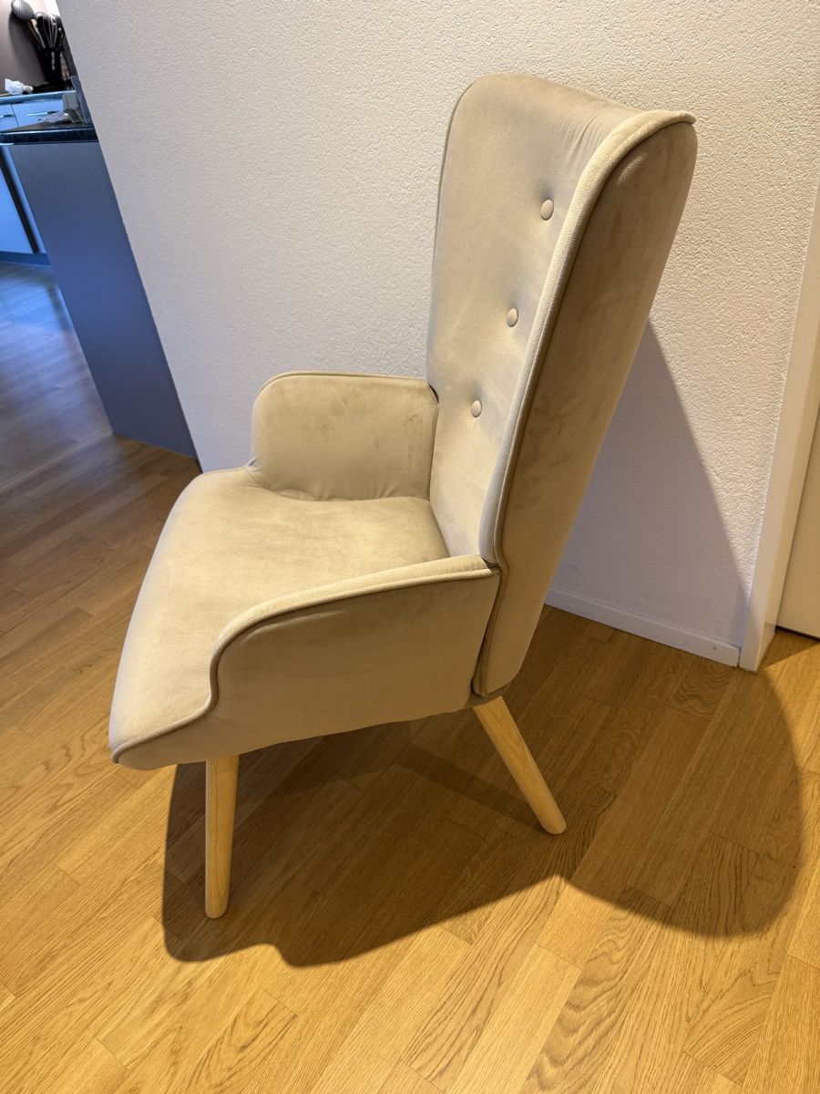 Poltrone: Sessel Samt hellgrau guter Zustand – Nuovo (secondo la descrizione) da Visp venduto da dar_97k8 4