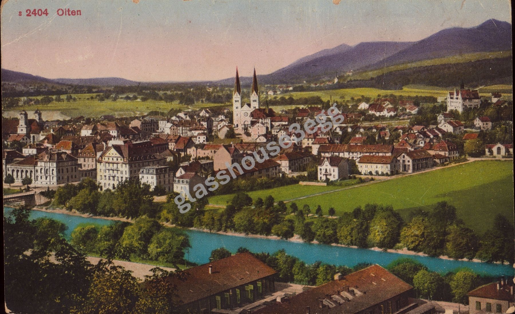 Cartoline postali: AK 1919 Olten – Usato da Eggersriet venduto da glasshouse3egg