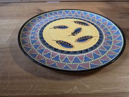 Wunderbarer Ton Keramik Teller Schale 42 cm