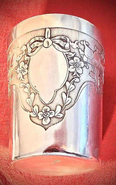 Tassen: Antiker Jugendstil-Taufbecher Silber  um 1900 – Gebraucht aus Fahrwangen von Dirk.Gerlach 3