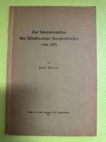 Karl Meyer: Zur Interpretation des Urschweizer Bundesbriefes