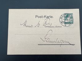 Postkarte mit PJ J2 super gestempelt 4.12.1915   (V150)