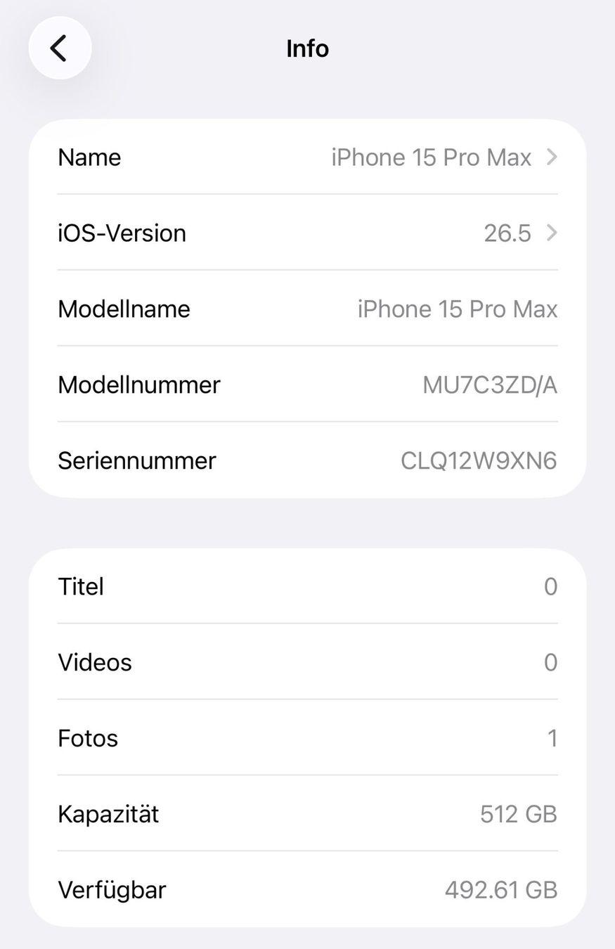 Apple Telefoni cellulari / Smartphones: iPhone 15 Pro Max, 512GB, Black Titanium – Usato da Ostermundigen venduto da Giuse.grc 8