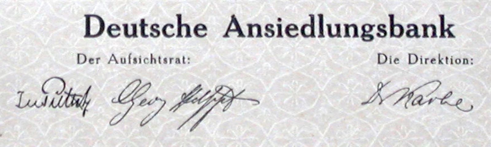 Documents: Deutsche Ansiedlungsbank, Berlin - 1923 – D'occasion à Solothurn par Sgasche 1