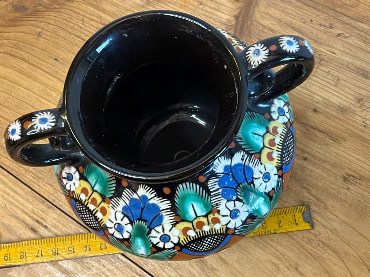 Vasi & Recipienti: Alte Thun Keramik Krug mit Eulen – Usato da Lamone venduto da Birth-Gramm-Antiques 3