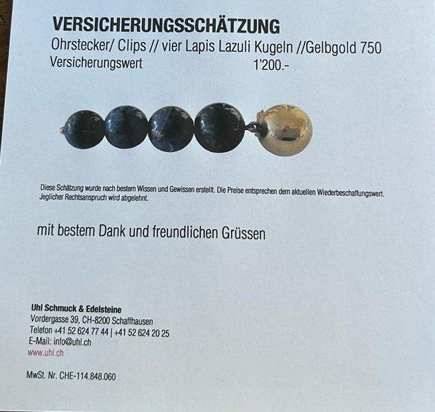 Anelli: Lapislazuli-Gold Ring und Ohrring – Usato da Schaffhausen venduto da amwr 3