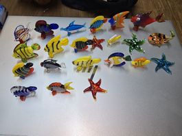 22 Glas Fische 3x4cm (Q)