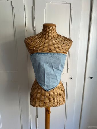 ZARA - Jeans-Top hellblau zum Binden S