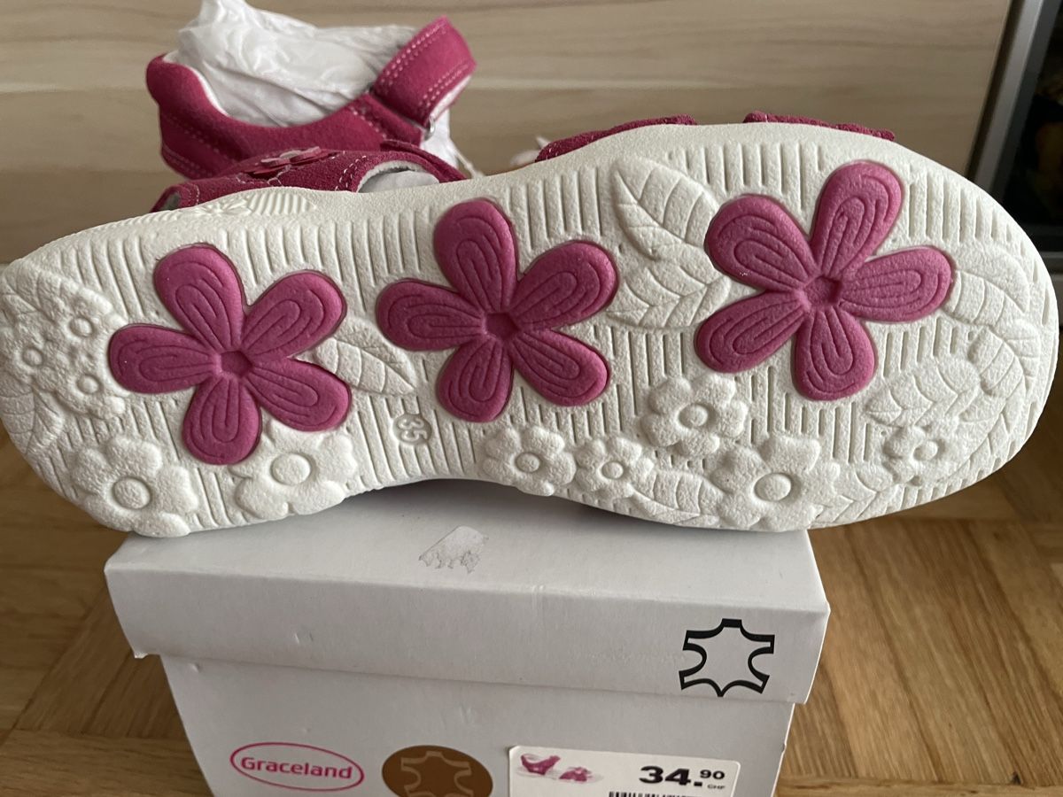 Schuhe für Mädchen: Neue Sandalen Grösse 35 Echt Leder – Neu und originalverpackt aus Chur von Abelone1 4