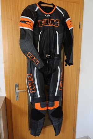 FLM Motorrad-Lederkombi Gr. 50, 2- teilige, Top Zustand!