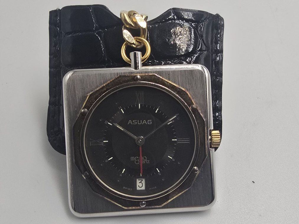Wecker: ASUAG pendulette de bureau-reveil – Defekt aus La Chaux-de-Fonds von curtitswisswatches