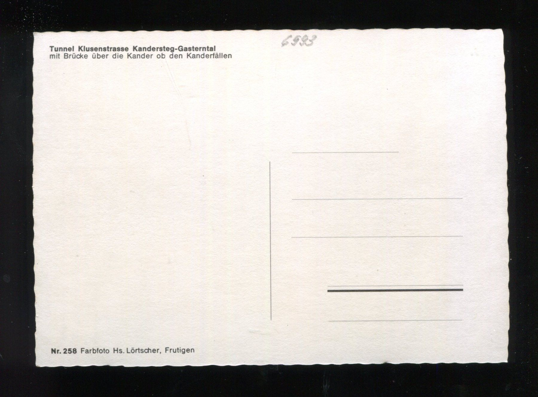 Cartes postales: Kandersteg, Gasterntal, Tunnel – D'occasion à Aarau par Elmaar41 1