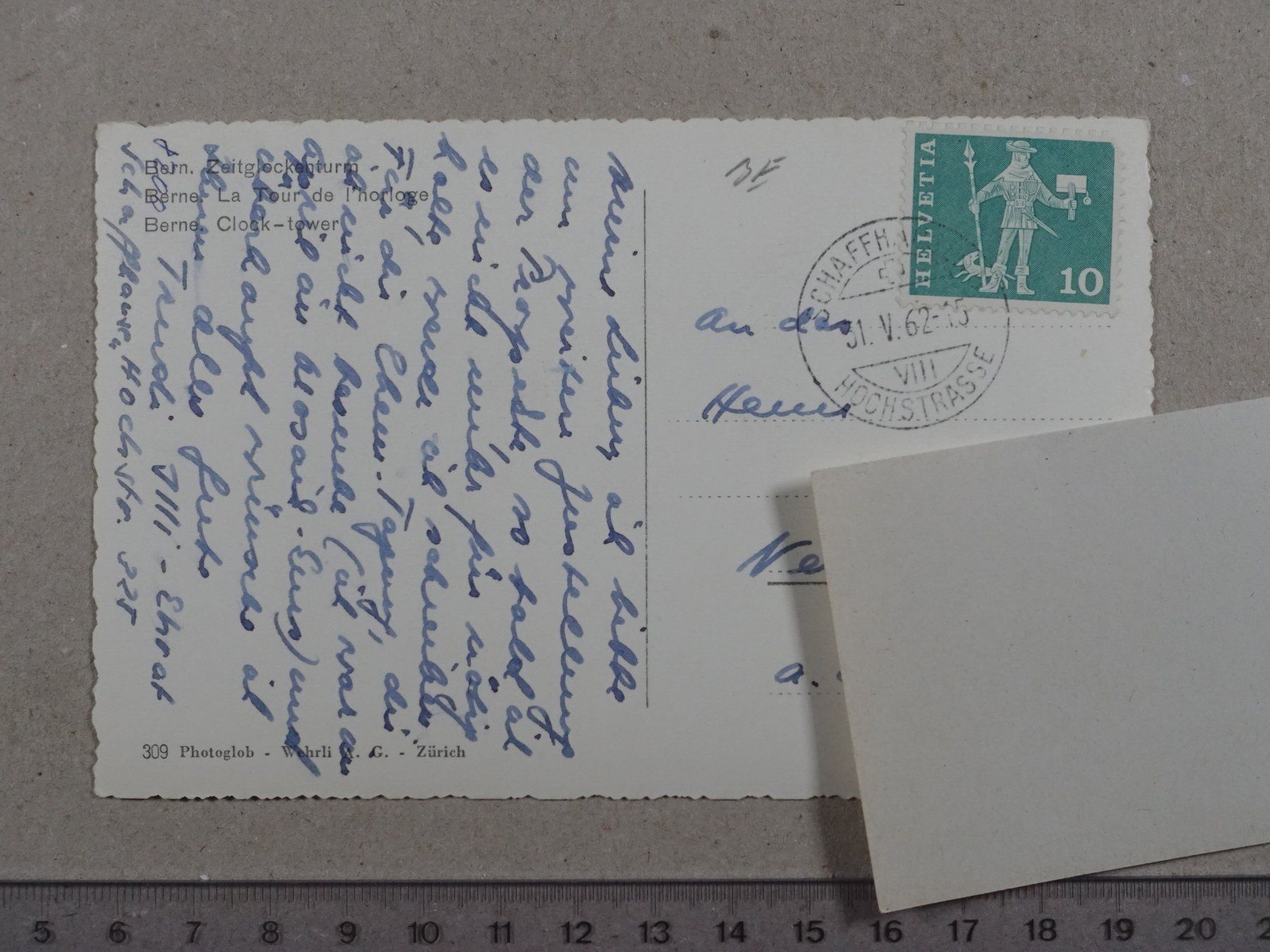 Cartoline postali: Bern, Zeitglockenturm, 1961 – Usato da Lenzburg venduto da fh1 1