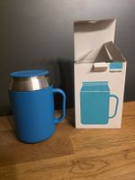 Tupperware Becher Edelstahl blau 400ml neu mit Box 