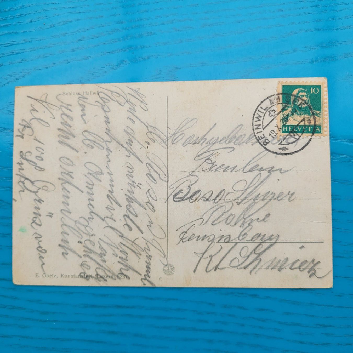 Cartoline postali: Schloss Hallwil ( AG) 1928 – Usato da SCHÜBELBACH venduto da CoKaHa 1