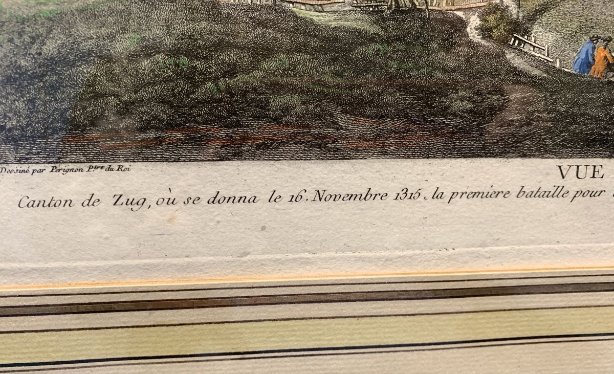 Gravures: Vue de MORGARTEN – D'occasion à Veytaux par Latourelle 1