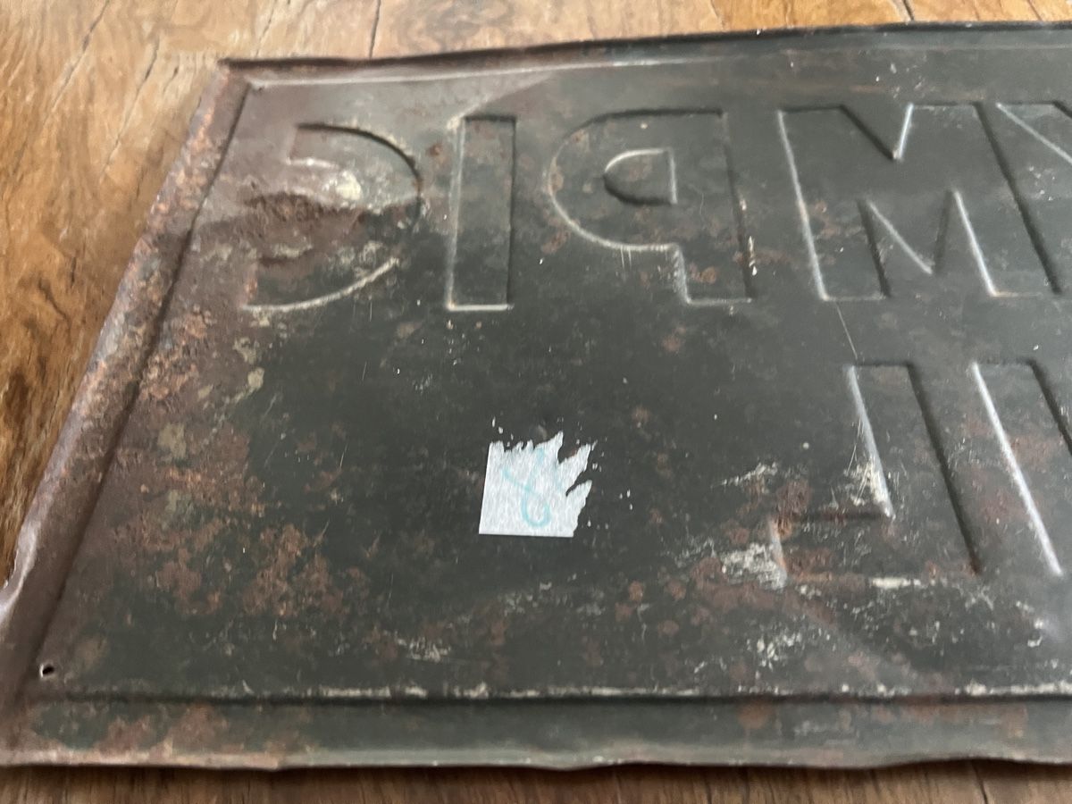 Schilder: Altes Blechschild Olympic Oil  – Gebraucht aus Mellingen von Oelquelle 4