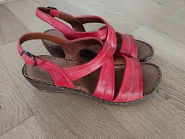Elegante rote Sandalen, Gr. 39/40 | Sommer & Herbst