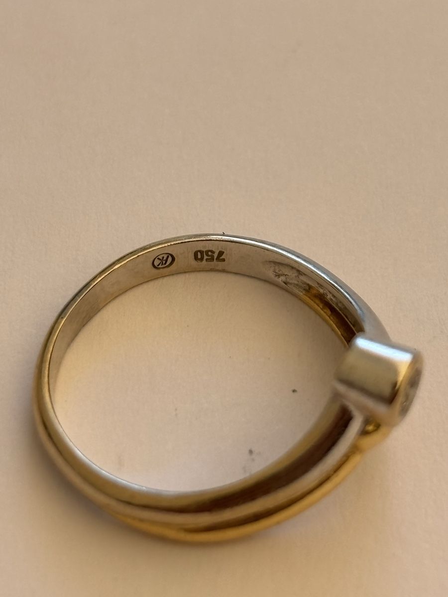 Anelli: Ring 750 bicolor mit  Diamant  – Usato da Langnau am Albis venduto da flusspflege 5
