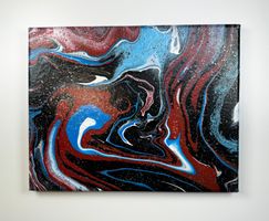 Acryl-Flüssigkeitsmalerei, rechteckig