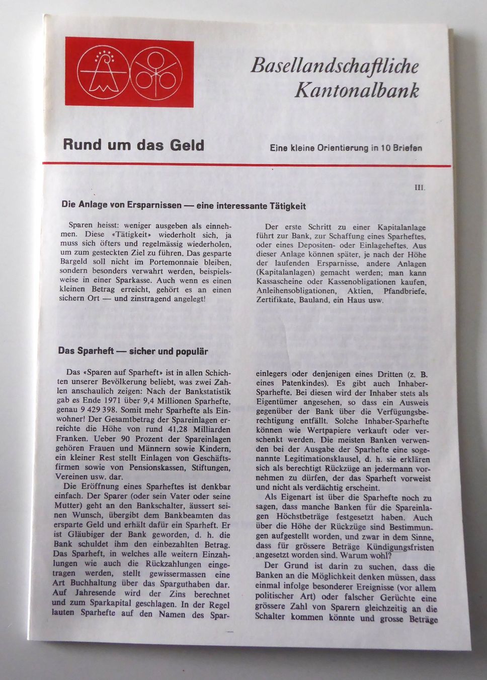 Riviste & Magazine: 10 Hefte à 4 Seiten Rund um das Geld – Usato da Aesch BL venduto da Kauri1 1
