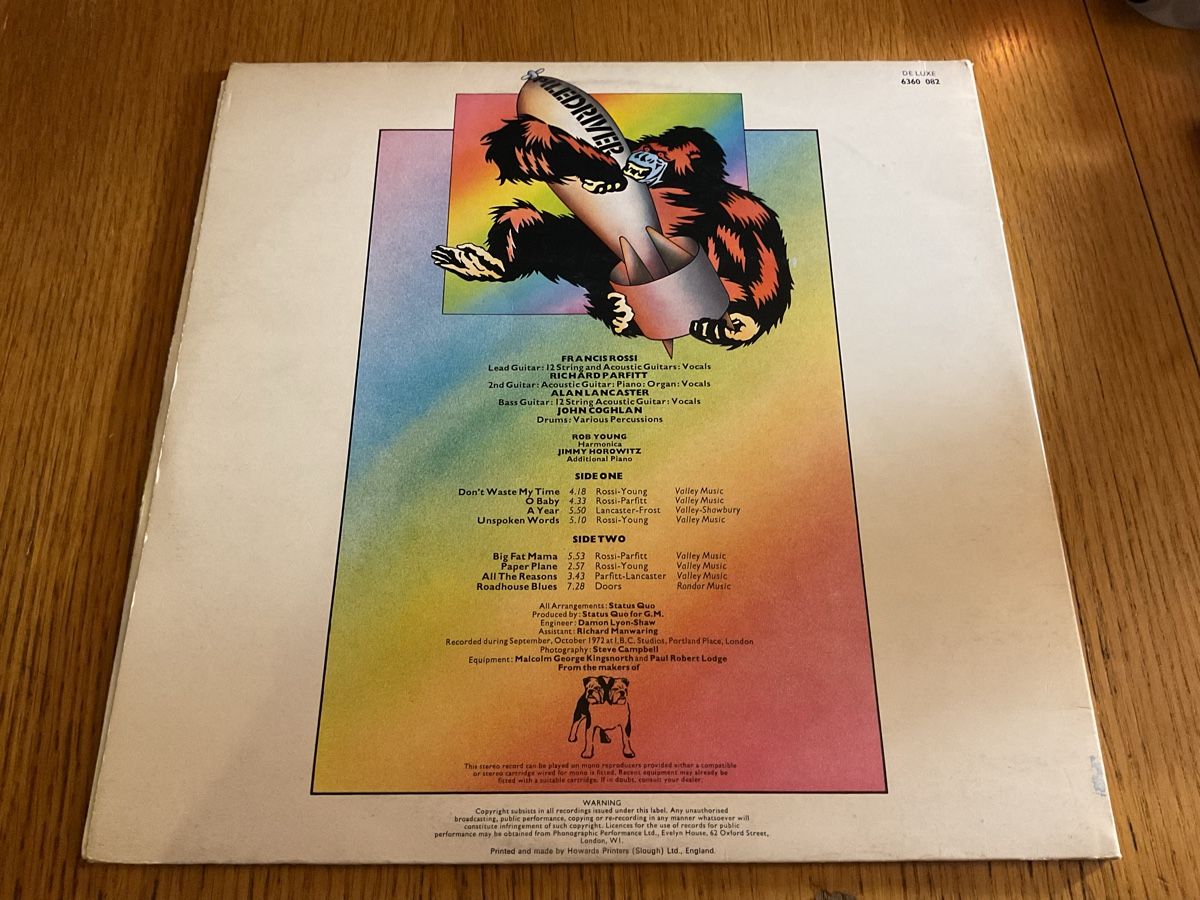 Dischi in vinile: Status Quo Piledriver LP Vertigo 1973 – Usato da Steinach venduto da Quarkie 2