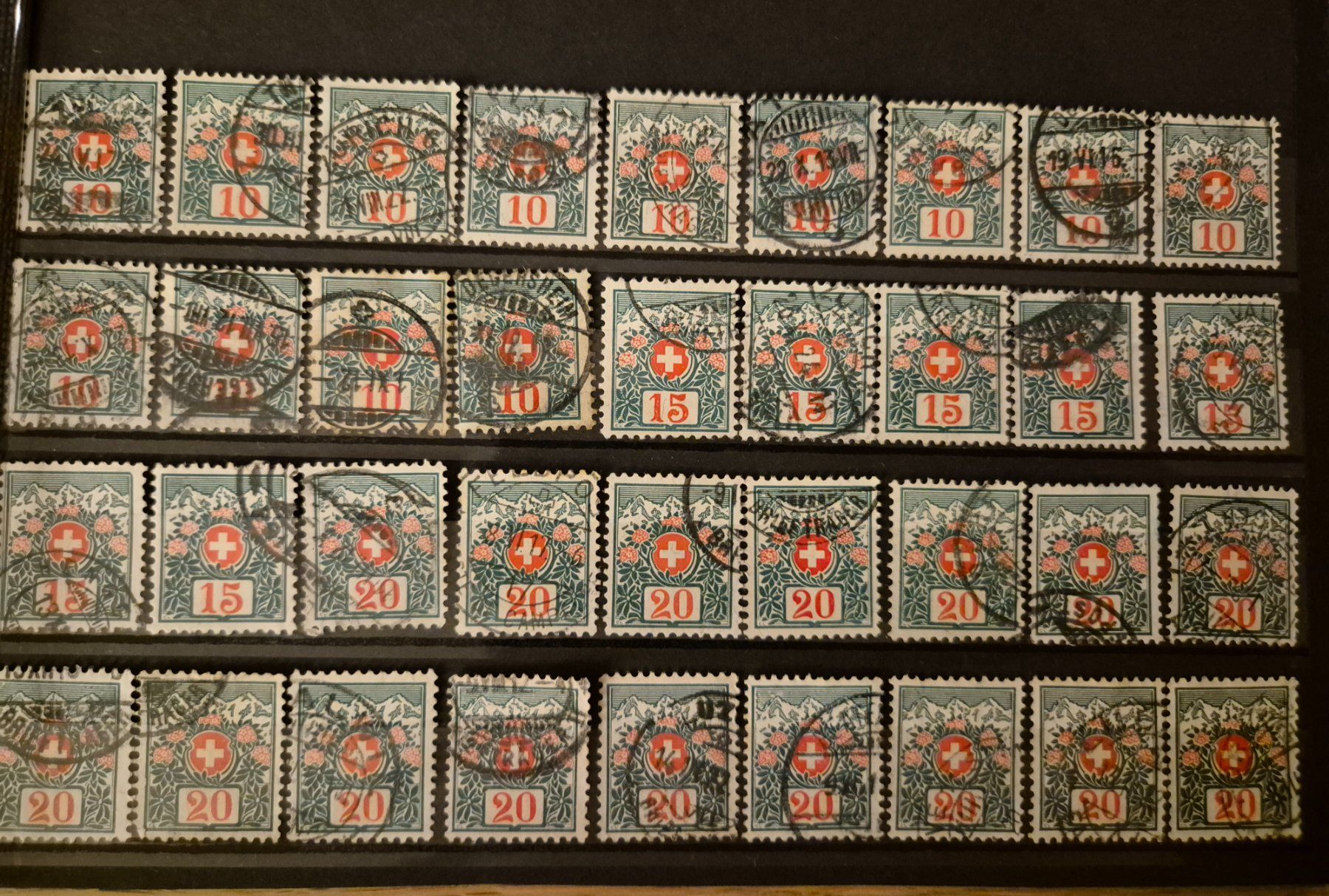 Tutti i francobolli: Lot de timbres taxe CH – Usato da Vionnaz venduto da Rcf1 2