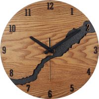 Ohne Tickgeräus Holz Modern Wanduhren für Büro
