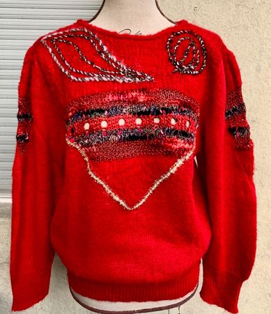 Superbe pull tricot 46% laine vintage VANGO made in France