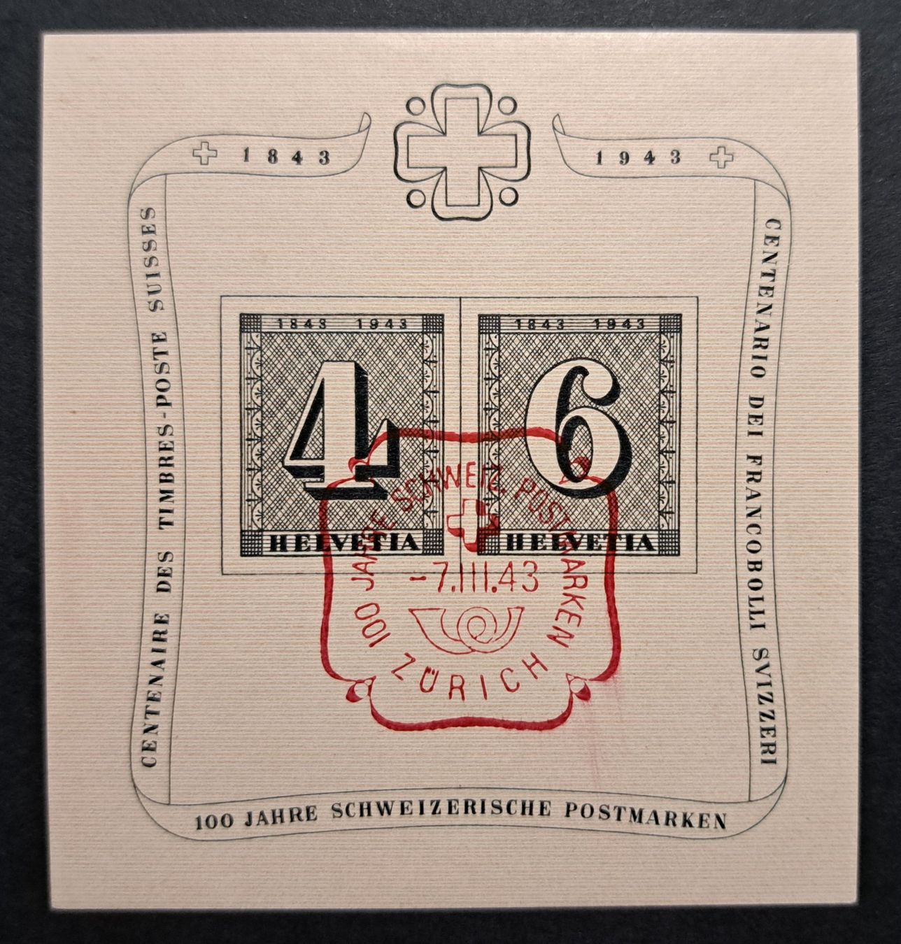 Tous les timbres: Jubiläumsblock W14 1943 gestempelt – D'occasion à Unterägeri par PhilatelieStudiger