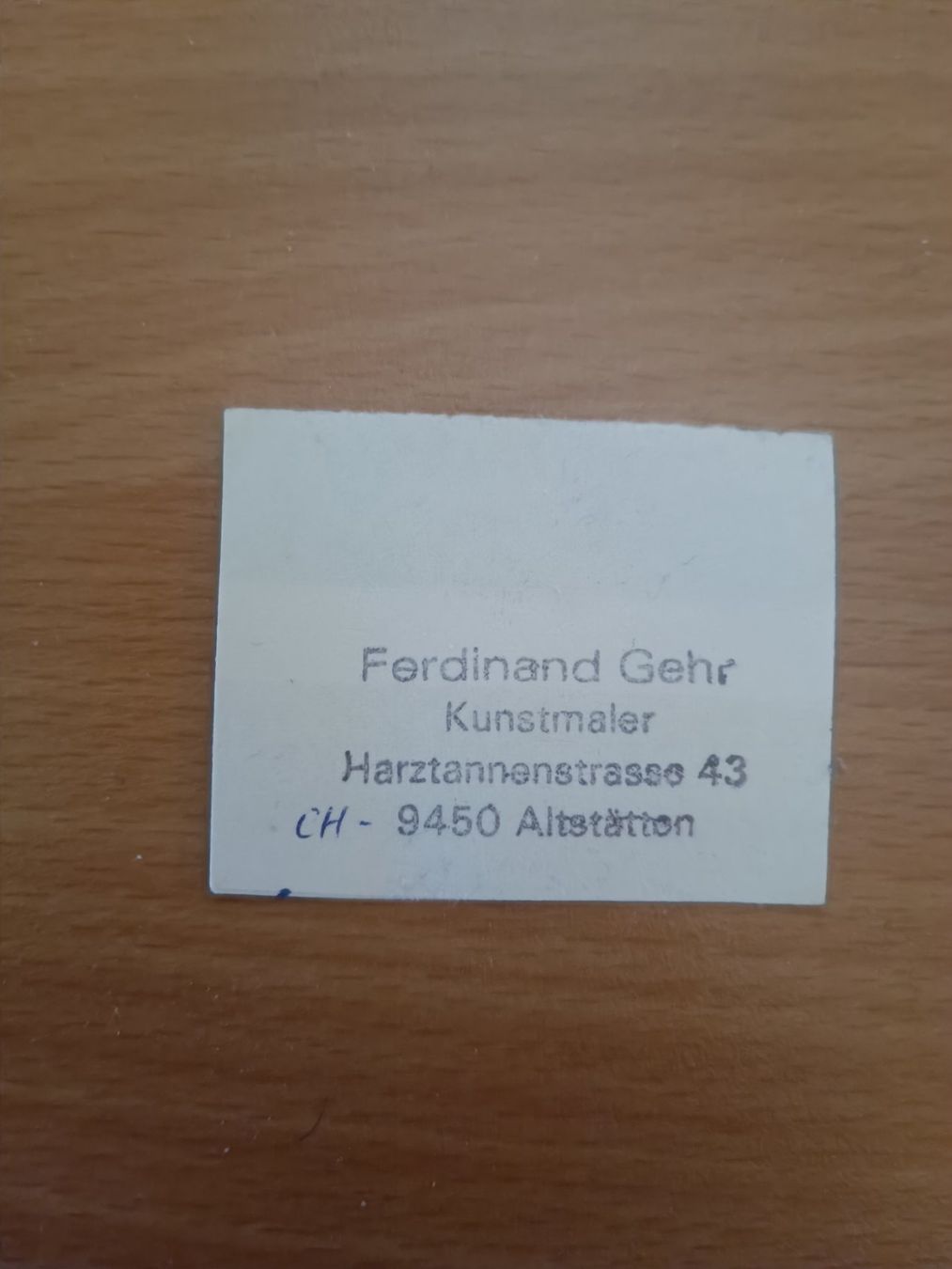 Autogramme: Ferdinand Gehr - Kunst - handsigniert - † 1996 – Gebraucht aus Menziken von Artographs 2