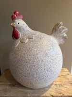 Keramik Huhn, Garten Deko, 37 cm hoch