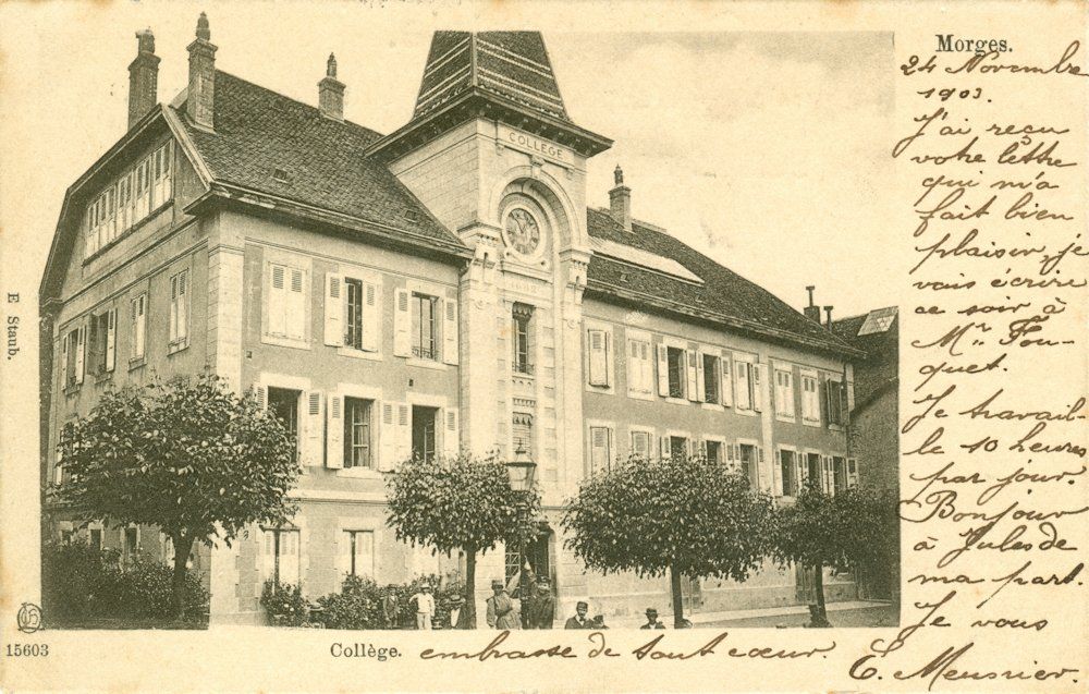 Ansichtskarten: Morges - Collège – Gebraucht aus Chavornay von SupraSenna