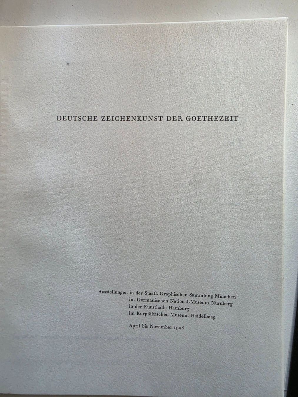 Libri: Deutsche Zeichenkunst der Goethezeit - 1958 – Usato da Walterswil BE venduto da Lonitti 4