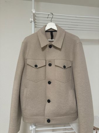 Harris Wharf London Wolljacke Beige – Grösse M, Neuwertig