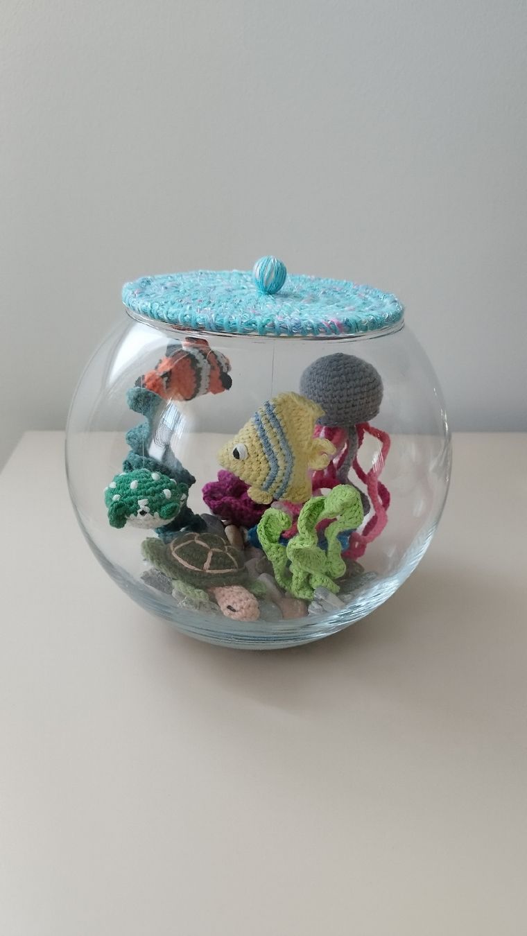 Toutes les décorations: Crocheted Aquarium Decor Glass Bowl Handmade – Neuf avec emballage d'origine à Arnex-sur-Orbe par can_97vn 8
