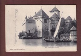 Château de CHILLON - Barque du Léman - 1911