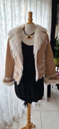 Veste Morgan en cuir et imitation fourrure 36