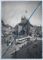 Lausanne, Place St. François, Trolleybus, Tramways.