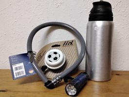 Set,neuTrinkflasche,Schloss,Glocke,Lamp