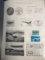 Schweiz 1975 A4-Blatt Unterlagen LUPO 75 Sonderstempel Vign.