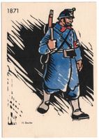 Nationalspende, Künstlerkarte H. Beutler, Uniform 1871