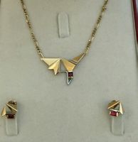 Collier und Ohrringe 750,18K  Vintage stück um 1996