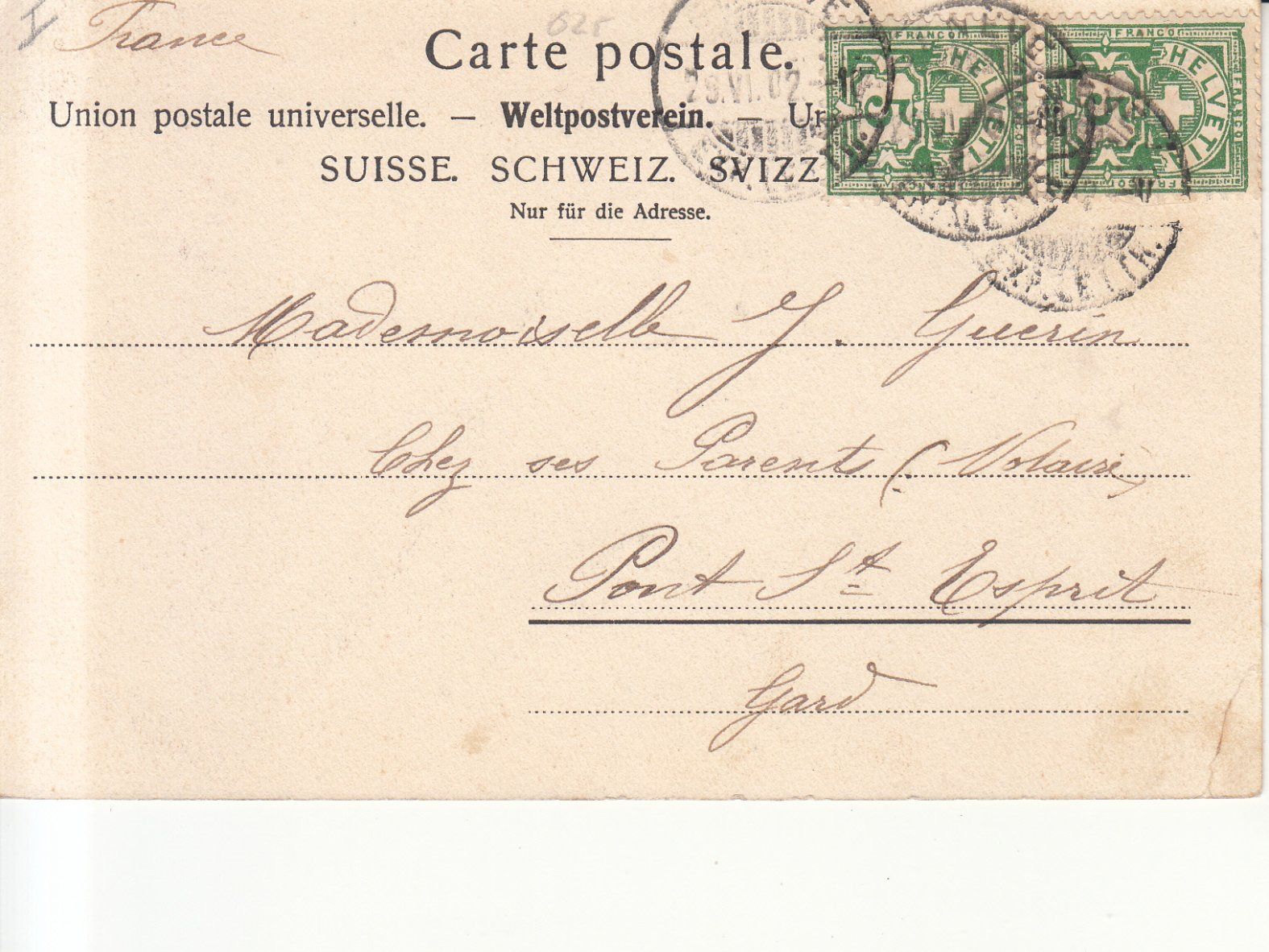 Cartoline postali: Genève Chapelle Anglaise 1902 – Usato da Bürglen TG venduto da StampGraf 1