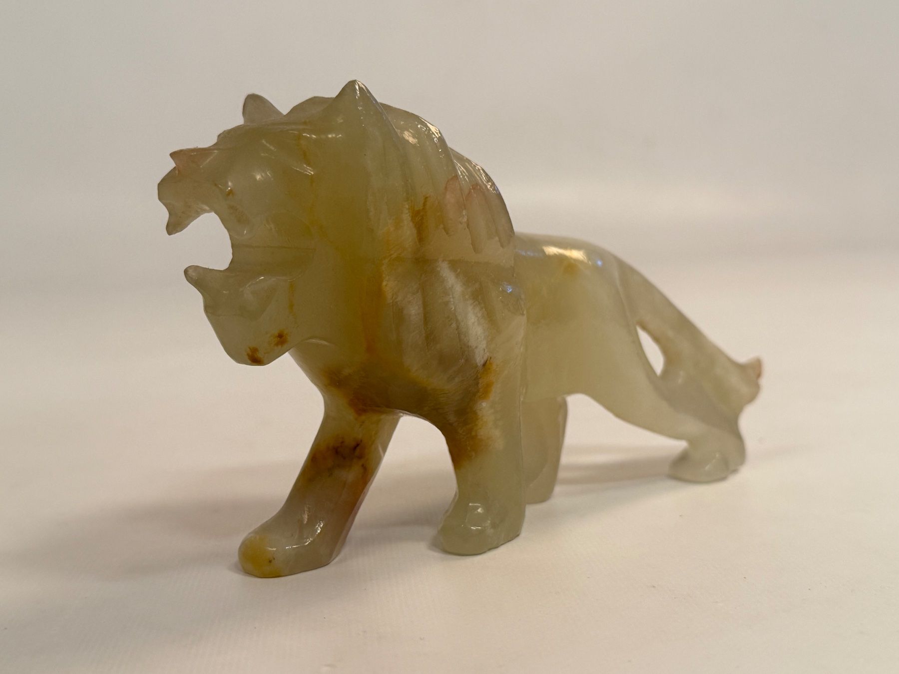 Statuette: Wächterlöwe aus Stein / Onyx Figur – Usato da Itingen venduto da uhu777 1