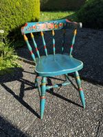 Vintage Stuhl, Bauernmalerei, Shabby Chic, Unikat!